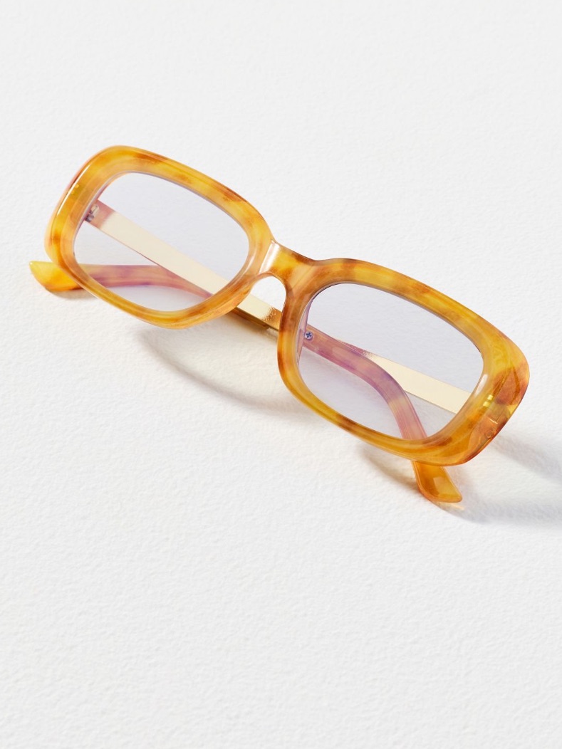 Nwt Anthropologie I-Sea Rectangle Blue Light Bronze Readers 1.5x